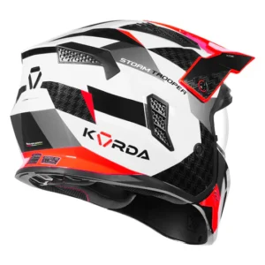 Korda StormTrooper Xoe Helmet Red 4 in 1 modular full face open face helmet