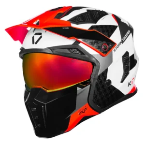 Korda StormTrooper Xoe Helmet Red 4 in 1 modular full face open face helmet