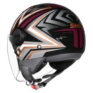 SMK Laminar Starz Open Face Helmet GL 276 with dual visor stylish urban riding helmet