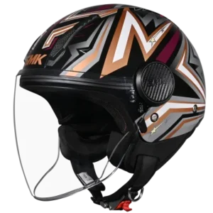 SMK Laminar Starz Open Face Helmet GL 276 with dual visor stylish urban riding helmet