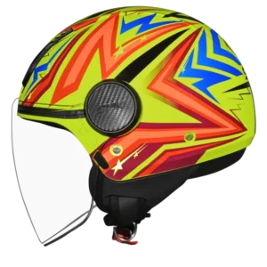 SMK Laminar Starz Open Face Helmet GL435 stylish urban riding helmet with dual visor