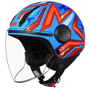 SMK Laminar Starz Open Face Helmet GL535 with dual visor stylish urban riding helmet