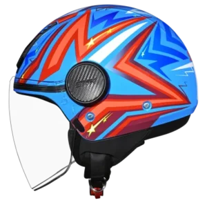 SMK Laminar Starz Open Face Helmet GL535 with dual visor stylish urban riding helmet