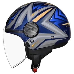 SMK Laminar Starz Open Face Helmet GL565 with long visor stylish urban riding helmet