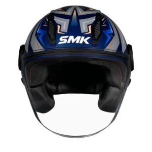 SMK Laminar Starz Open Face Helmet GL565 with long visor stylish urban riding helmet