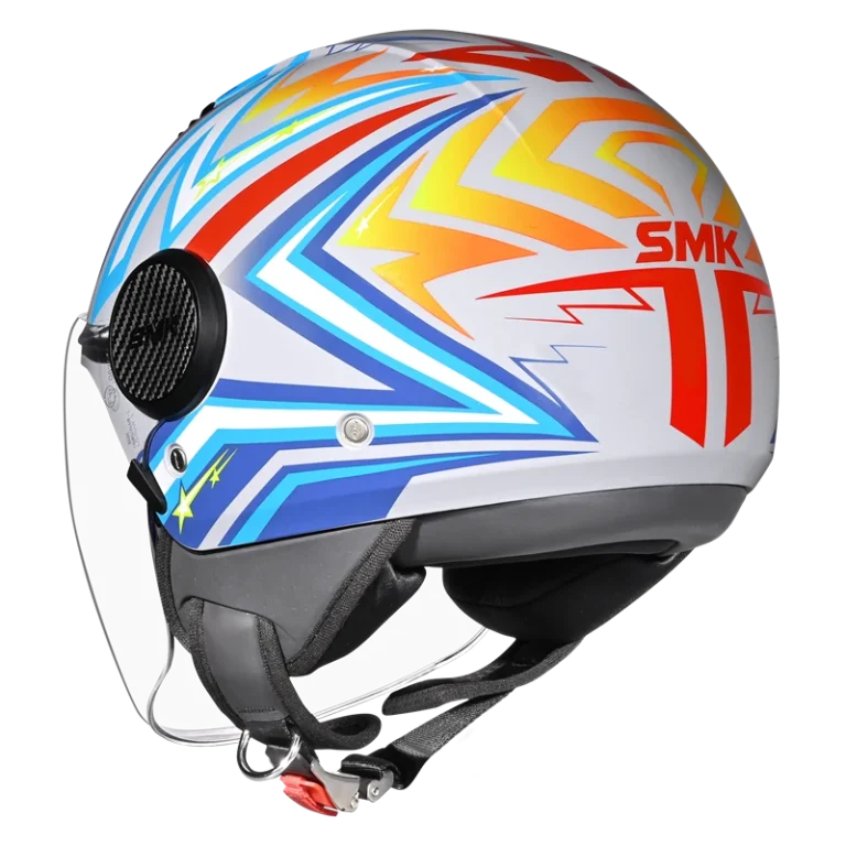 SMK Laminar Starz Open Face Helmet GL 654 with dual visor stylish urban riding helmet
