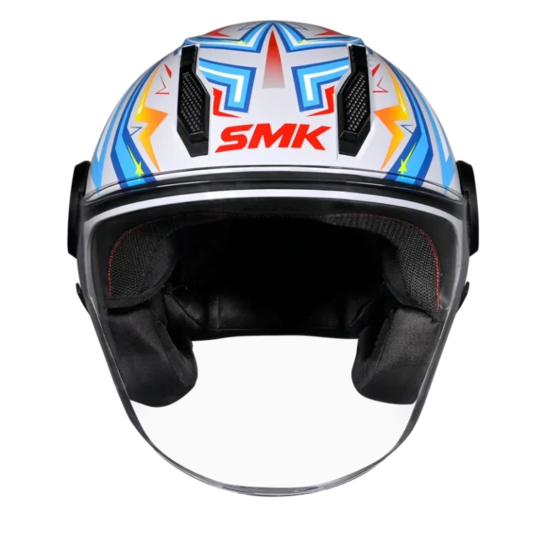 SMK Laminar Starz Open Face Helmet GL 654 with dual visor stylish urban riding helmet