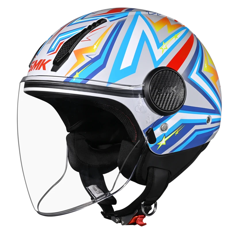 SMK Laminar Starz Open Face Helmet GL 654 with dual visor stylish urban riding helmet