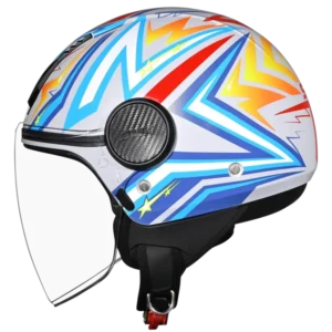 SMK Laminar Starz Open Face Helmet GL 654 with dual visor stylish urban riding helmet