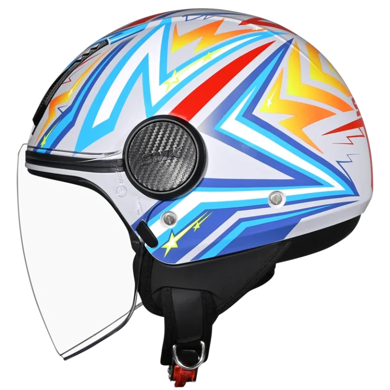 SMK Laminar Starz Open Face Helmet GL 654 with dual visor stylish urban riding helmet