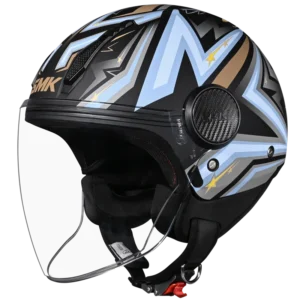 SMK Laminar Starz Open Face Helmet MA257 stylish open face urban riding helmet with visor