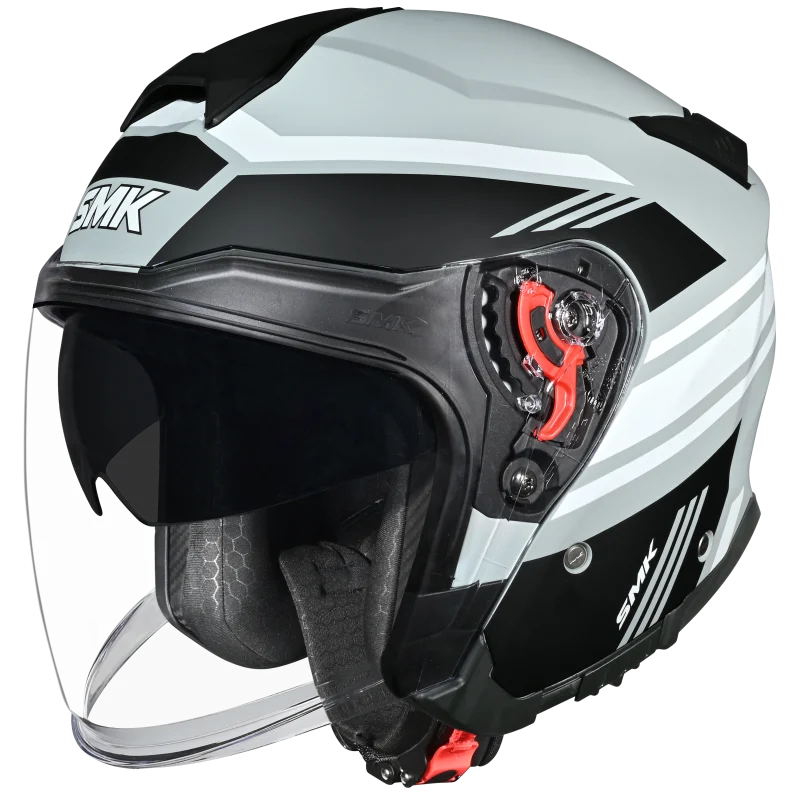 SMK GTJ Rambler Open Face Helmet MA 621 with wide visor and retractable sun visor