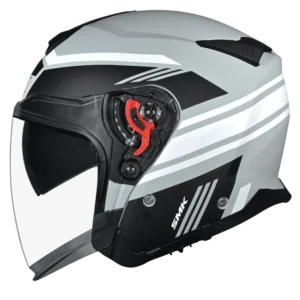 SMK GTJ Rambler Open Face Helmet MA 621 with wide visor and retractable sun visor