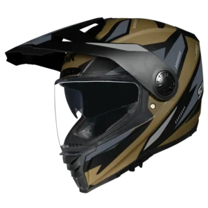 SMK Ares Claw Dual Sport Helmet MA726 adventure motorcycle helmet with sun peak and wide visor
