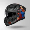 STUDDS Helios Superman Edition Matt Grey Blue Full Face Helmet
