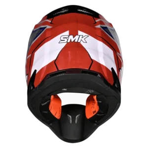 SMK Allterra Maverix GL 321 offroad motocross helmet with wide visor opening and ventilation system