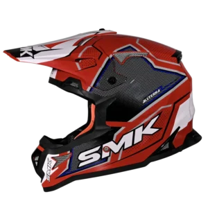 SMK Allterra Maverix GL 321 offroad motocross helmet with wide visor opening and ventilation system
