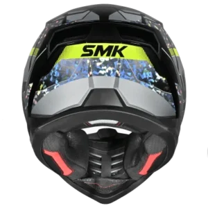 SMK Nova Track Helmet GL264 Crystal Chrome full face motorcycle helmet with Pinlock ready visor