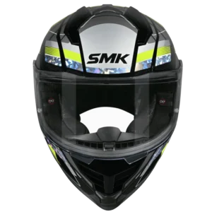 SMK Nova Track Helmet GL264 Crystal Chrome full face motorcycle helmet with Pinlock ready visor