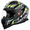 SMK Nova Track Helmet GL264 Crystal Chrome full face motorcycle helmet with Pinlock ready visor