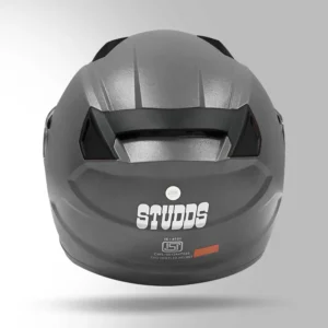 Studds Raider Street Full Face Helmet Grey with ISI DOT certification and scratch resistant visor