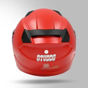 Studds Raider Street Full Face Helmet Red with scratch resistant visor