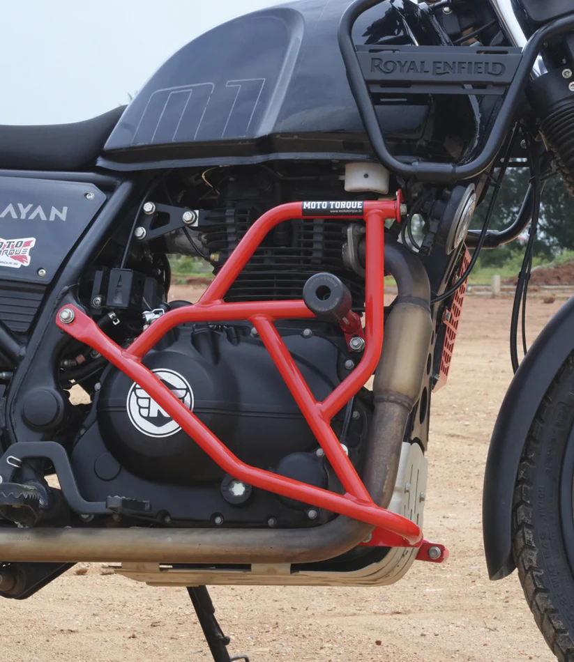 Moto Torque Guardian Himalayan Crash Guard Red for Royal Enfield Himalayan BS3 BS4 BS6