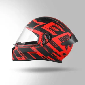 STUDDS Thunder Communication Ready D3 Helmet Matt Red Black Bluetooth Ready Full Face Helmet