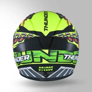 Studds Thunder CR D5 Bluetooth Helmet Black Red Yellow Full Face Helmet