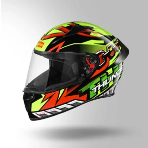 Studds Thunder CR D5 Bluetooth Helmet Black Red Yellow Full Face Helmet