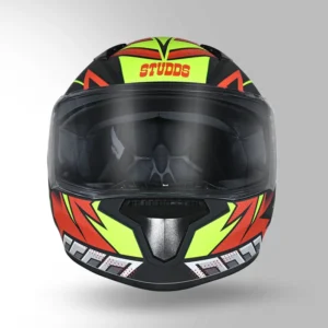 Studds Thunder CR D5 Bluetooth Helmet Black Red Yellow Full Face Helmet