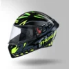 Studds Thunder Communication Ready D5 Decor Helmet Black Yellow Bluetooth Full Face Helmet
