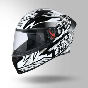 Studds Thunder Communication Ready D5 Bluetooth Helmet Black White