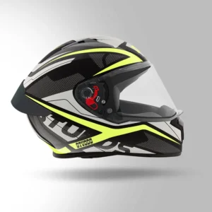 Studds Thunder CR D4 Bluetooth Communication Ready Full Face Helmet Black Yellow