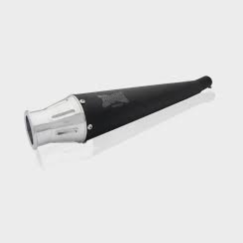 Moto Torque Launcher Black Exhaust installed on UCE motorcycle with performance upgrade