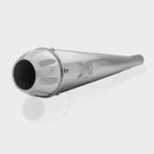 Moto Torque Megaphone Chrome Exhaust with premium chrome finish for UCE motorcycles