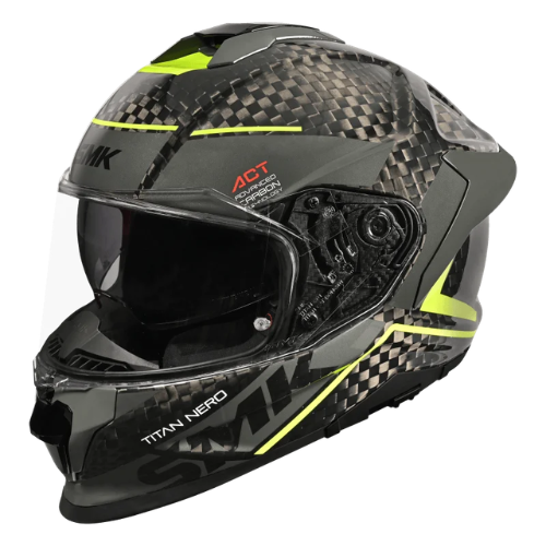 SMK Titan Carbon Nero GL-266 carbon fiber full face motorcycle helmet