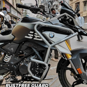 BMW G 310 GS stainless steel crash guard grey with sliders full protection