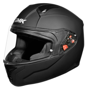 SMK Bionic Adult Solid Full Face Helmet Black MA 200 front side view