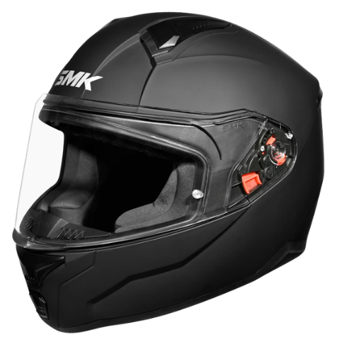 SMK Bionic Adult Solid Full Face Helmet Black MA 200 front side view