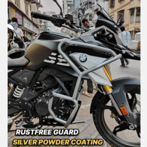 BMW G 310 GS stainless steel crash guard grey with sliders full protection