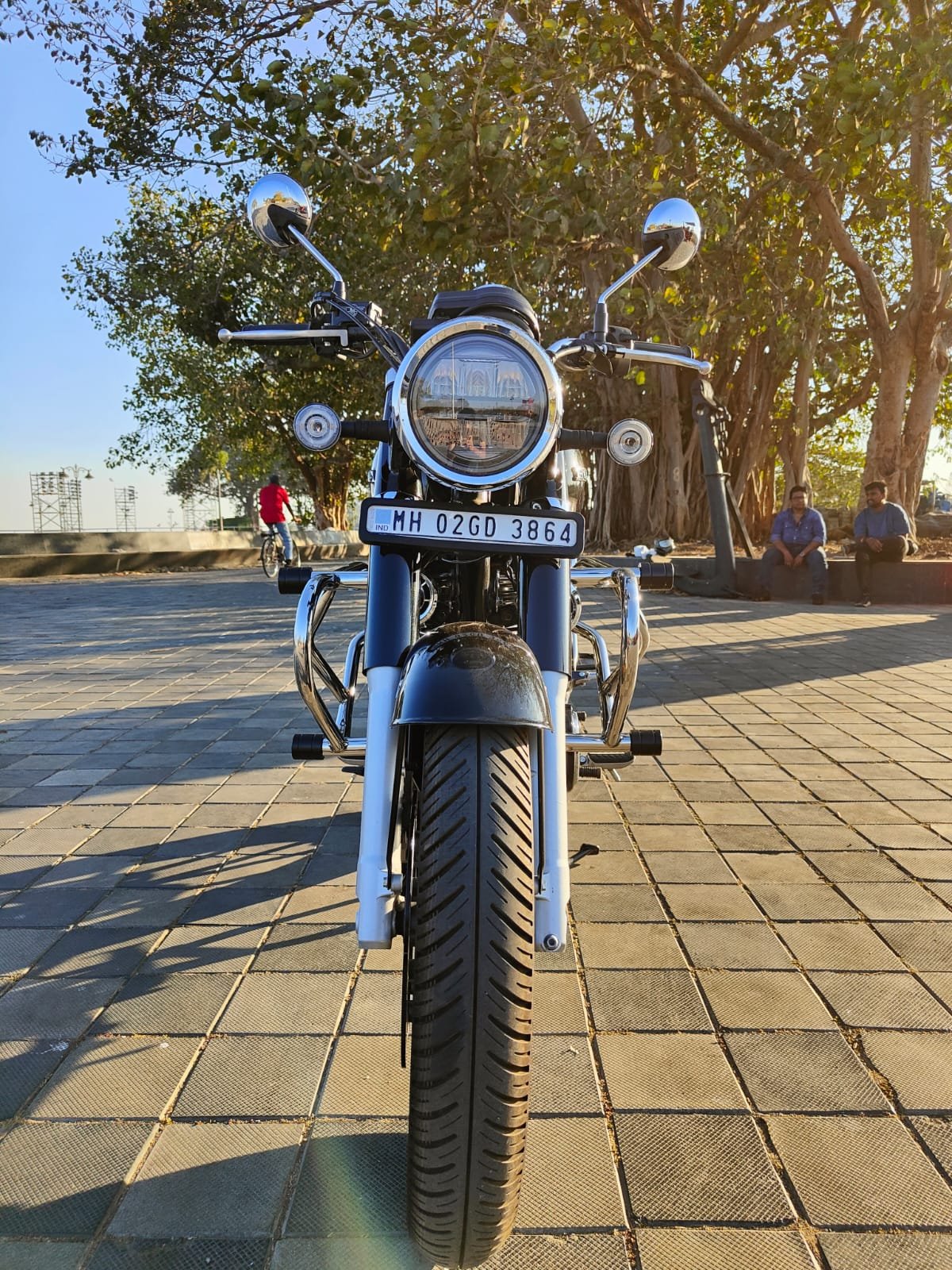 BS Auto Stainless Steel Crash Guard for Honda CB350 Hness 350 with dual safety sliders silver finish