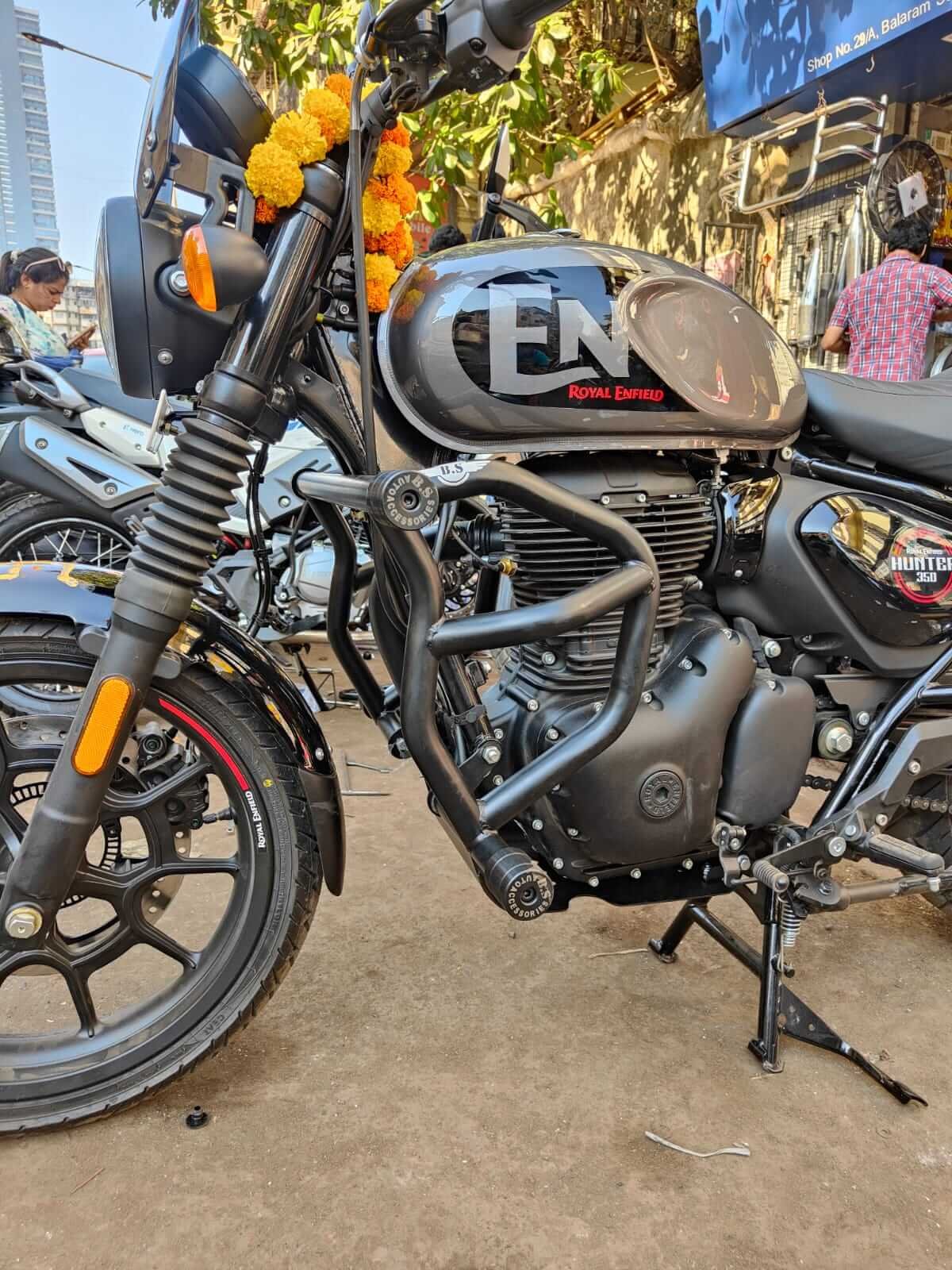 BS Auto Hunter 350 crash guard bull design black stainless steel rust free