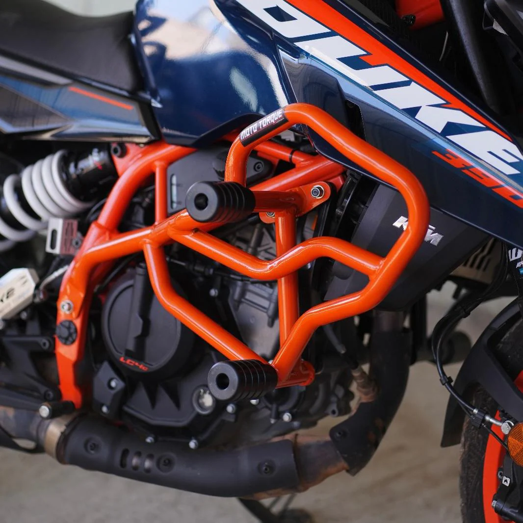 Moto Torque Thor Crash Guard Orange for KTM Duke 250 390 Gen 3 engine protection