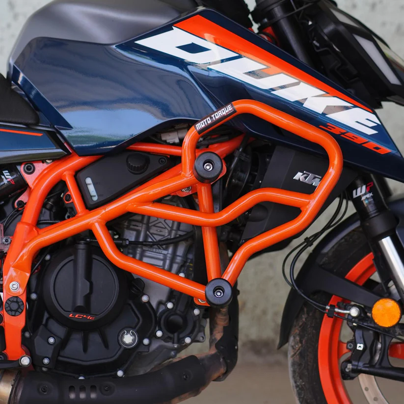 Moto Torque Thor Crash Guard Orange for KTM Duke 250 390 Gen 3 engine protection
