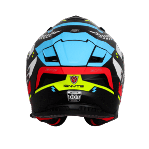 IGNYTE IGN-16 ISS DOT ISI Matt Black White Blue Full Face Helmet with Pinlock Visor