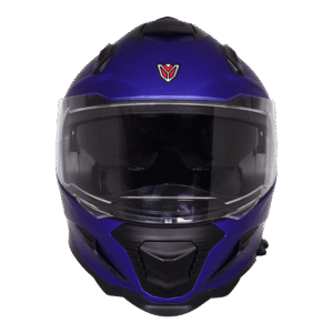 IGNYTE IGN-16 ISS DOT Solid Glossy Y Blue full face helmet with sun visor and DOT ISI certification