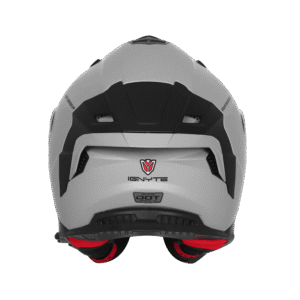 IGNYTE IGN-16 ISS DOT Solid Glossy Grey Full Face Helmet with Sun Visor and D-Ring Lock