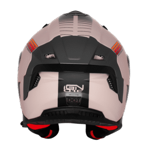 IGNYTE IGN-16 ISS DOT Quantumm Glossy Warm Grey Red Orange Full Face Helmet with Pinlock visor