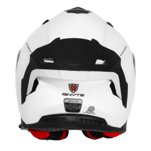 IGNYTE IGN-16 ISS DOT Solid Glossy White full face helmet with Pinlock visor and sun shield